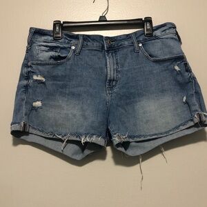 Silver Jeans Blue Distressed Jean Shorts